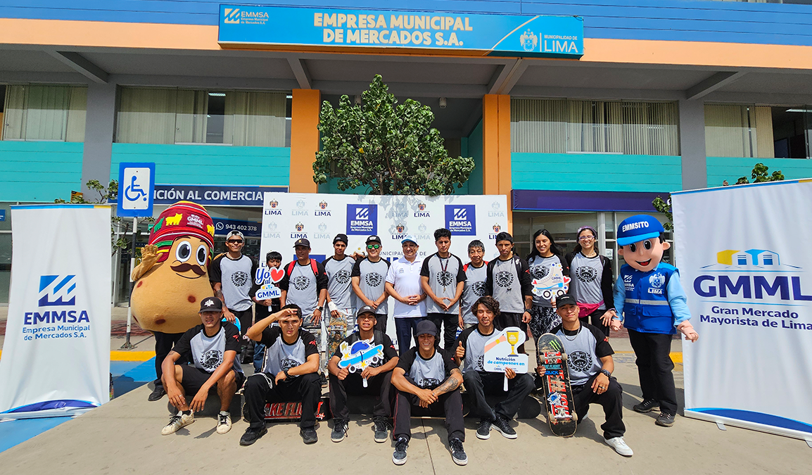 EMMSA promueve la alimentación saludable en los Deportistas Federados de Patinaje y Skateboard en el Gran Mercado Mayorista de Lima