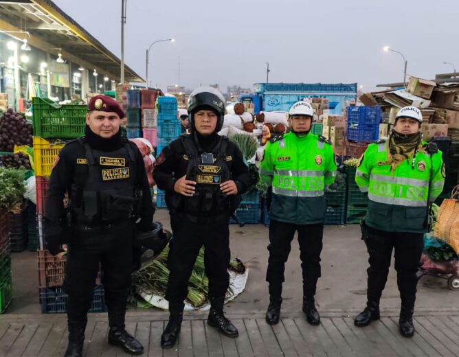 Operativo de seguridad refuerza control y vigilancia en el Gran Mercado Mayorista de Lima