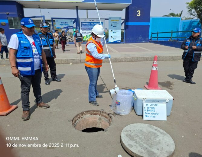 EMMSA realiza monitoreo de aguas residuales en el Gran Mercado Mayorista de Lima