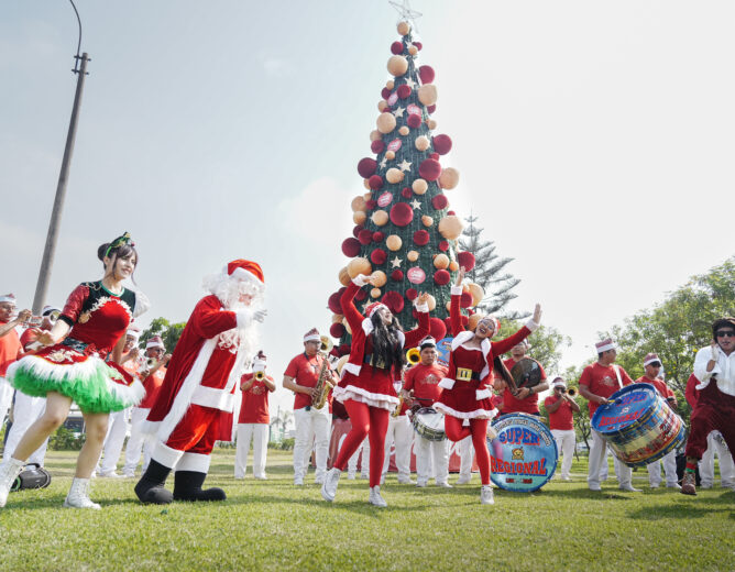 Pasacalle navideño sorprendió a comerciantes del Gran Mercado Mayorista de Lima tras el largo feriado