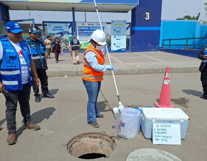 EMMSA realiza monitoreo de aguas residuales en el Gran Mercado Mayorista de Lima
