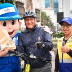 EMMSA se suma a las celebraciones por el Día Mundial de la Bicicleta con la entrega de refrigerios en la Alameda 28 de Julio